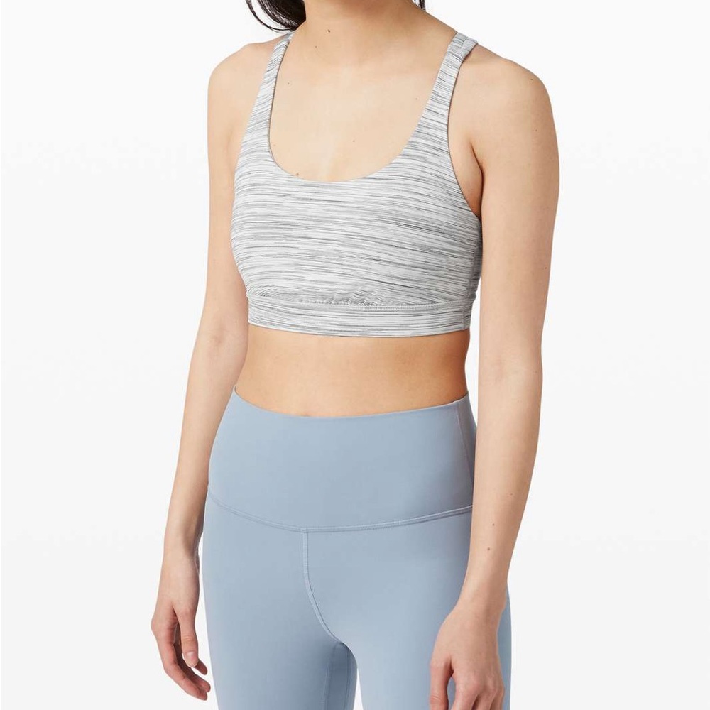 Women's Lululemon Energy Bra in Space Dye Camo White